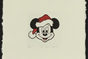 Mickey Mouse holiday etching