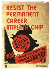 Resist the Permanent Career Implant Chip Canvas