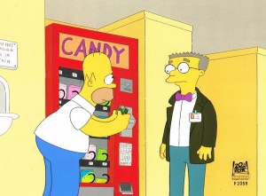 Homer Simpson and Smithers with Candy
