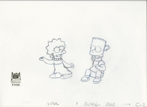 Bart Simpson and Lisa clap