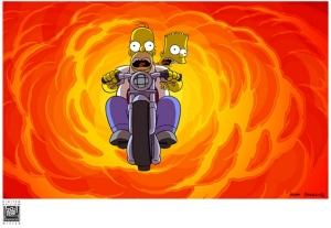 Bart & Homer on Bike