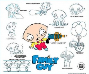 Stewie Model Sheet