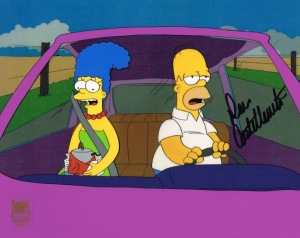 Homer and Marge in car