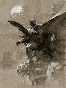 Batman Over San Prospero - Canvas
