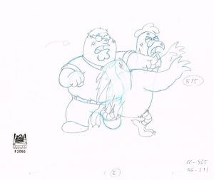 Peter Griffin fight Chicken stand