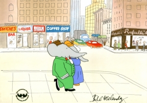 Babar and Celeste side