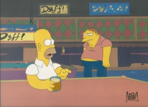 Homer with Barney in Bar