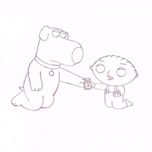 Stewie and Brian hands