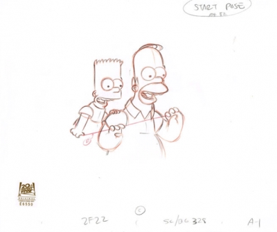 Bart Simpson and Homer Simpson