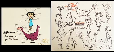 Betty Rubble and Dino Model Sheet