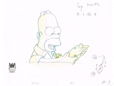 Homer Simpson reading letter