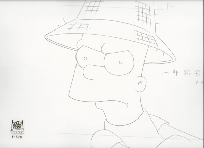 Bart Simpson wearing hat (large)
