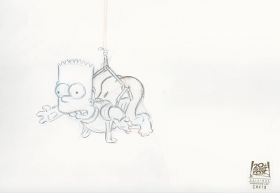 Bart Simpson hanging