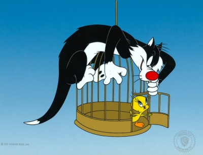 Tweety and Sylvester cage