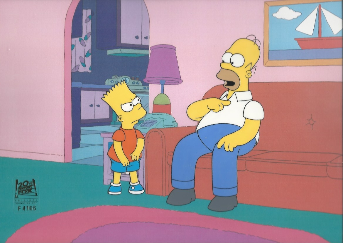 Homer Simpson And Bart Discuss 4166 