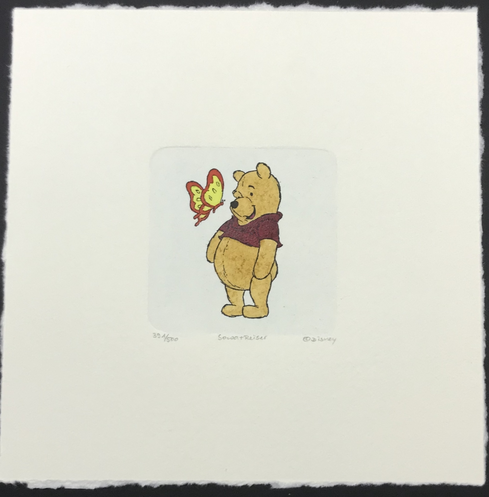 winnie the pooh sketch butterfly