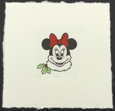 Minnie Mouse Christmas Etching