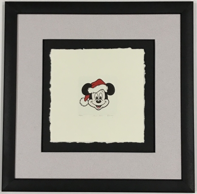 Mickey Mouse XMas etching