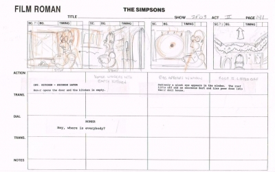 The Simpsons Original Storyboard 2F03 #141