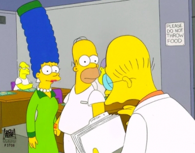 Homer and Marge Simpson Insane Asylum