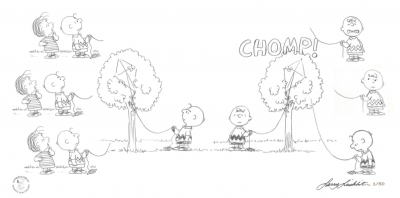 Chomp! Charlie Brown vs The Kite Eating Tree giclee free with purchase of Chomp cel