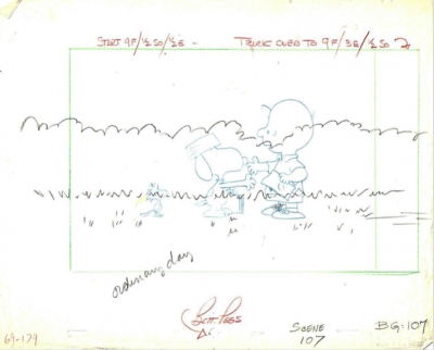 Charlie Brown, Woodstock and Snoopy layout 107