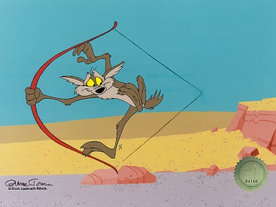 Wile E. Coyote Chariots of Fur 1/1 cel