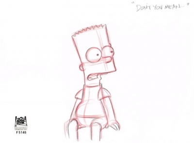 Bart Simpson original drawing