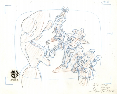 Wakko, Yakko and Dot with nurse