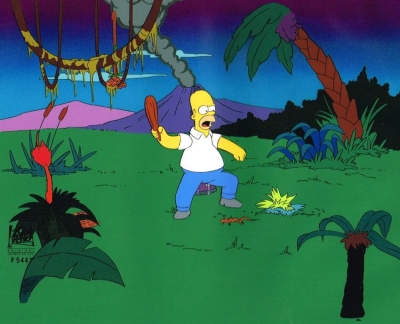 * SOLD* Homer stomp on lizard Treehouse of Horror