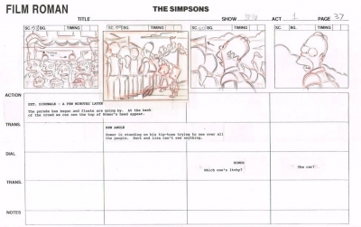 The Simpsons Original Storyboard Pg. #37