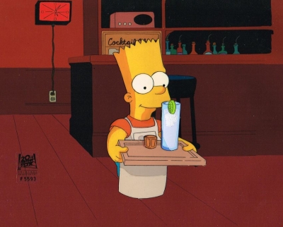 * SOLD* Bart in the bar serving drinks