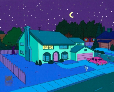 *SOLD* The Simpsons House Original Background E7295