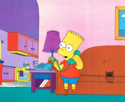 Bart Simpson on phone F5692