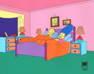 Homer and Marge in bed F5644
