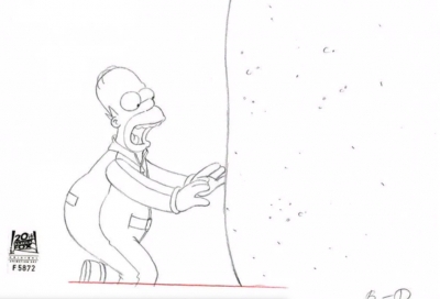 Homer Simpson faces swarm