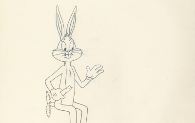 Bugs Bunny with carrot drawing