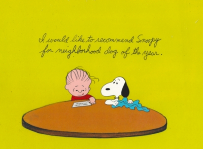Snoopy and Linus letter
