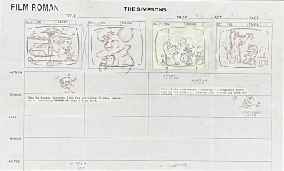The Simpsons Original Storyboard Pg. 7