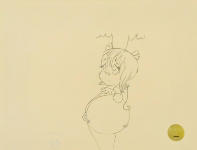 Cindy Lou Who holding ornament